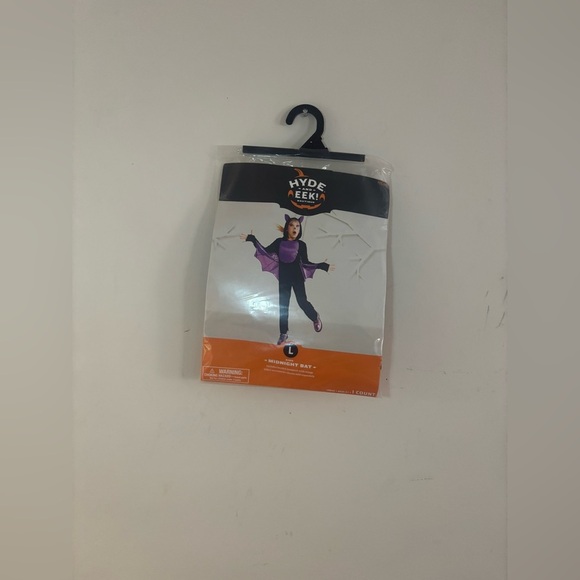 Hyde & Eek! Kids MIDNIGHT BAT Black Purple Size L - Picture 1 of 4